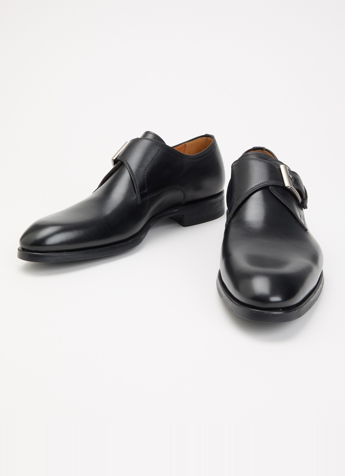 Magnanni Madras gespschoen van leer - detail zwart