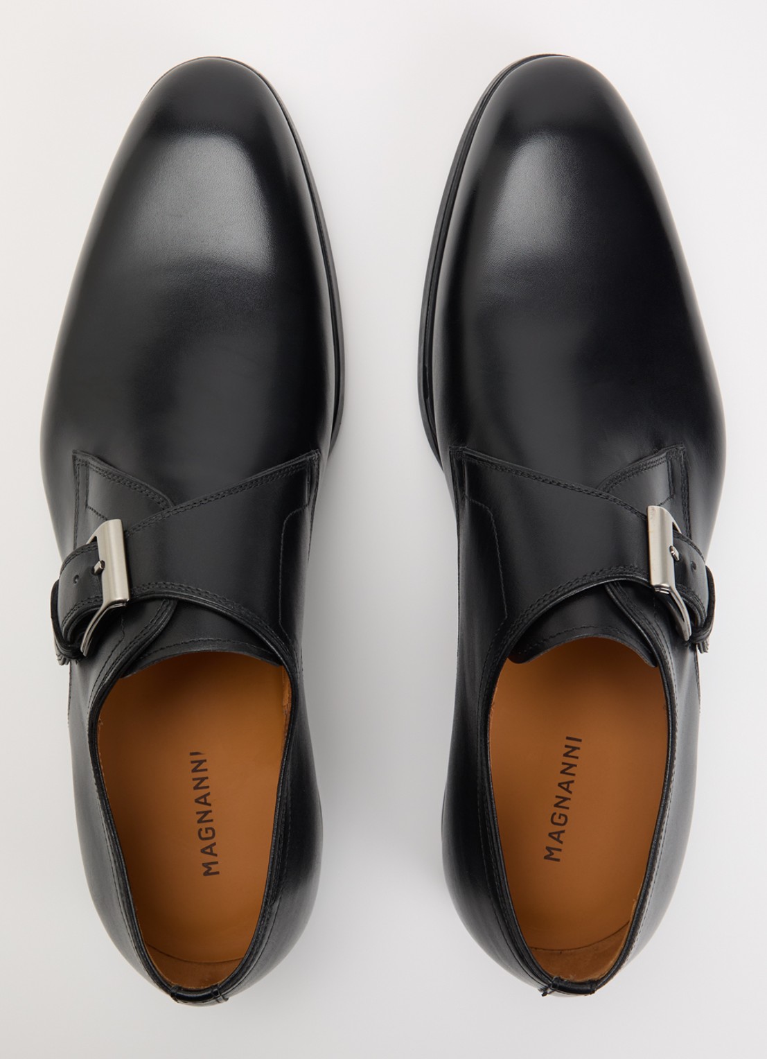 Magnanni Madras gespschoen van leer - detail 2 zwart