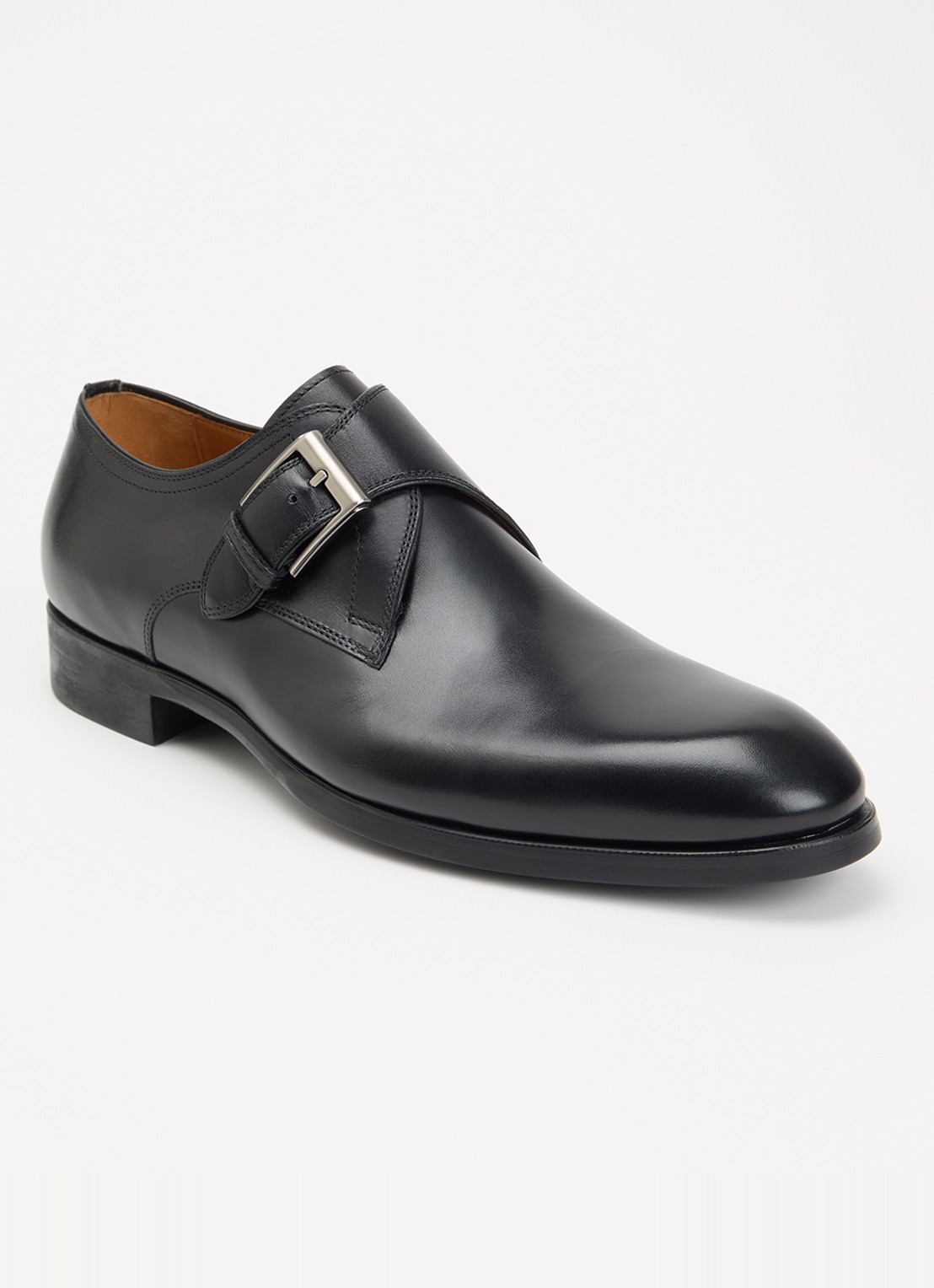 Magnanni Madras gespschoen van leer - voorkant 5 zwart