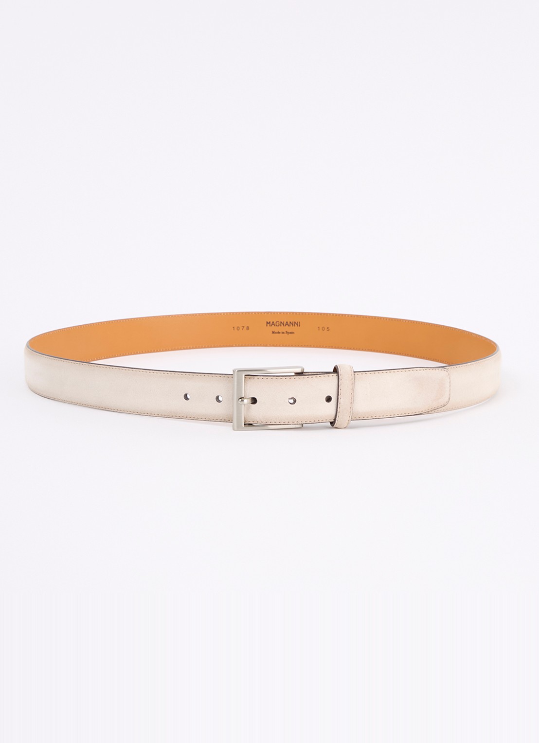 Magnanni Riem van suède - voorkant beige