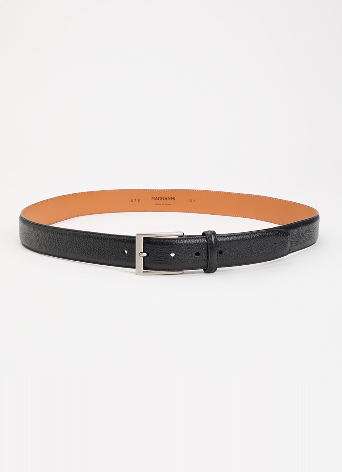 Magnanni Rugo Wind riem van leer - voorkant 2 zwart