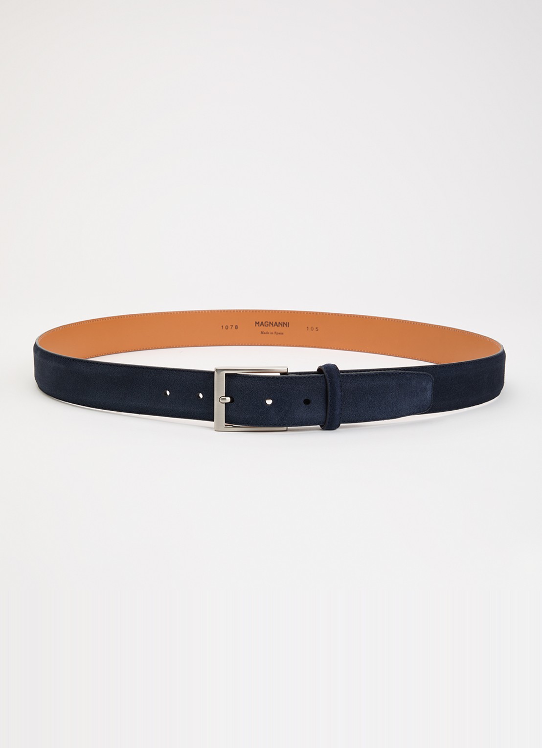 Magnanni Sasso riem van suède - voorkant 2 donkerblauw