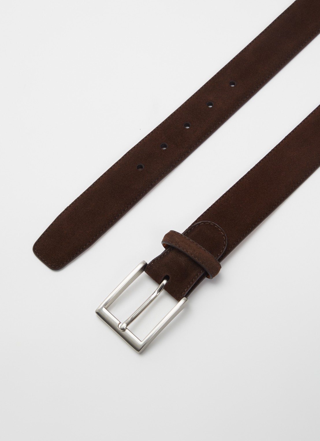 Magnanni Sasso riem van suède - detail donkerbruin
