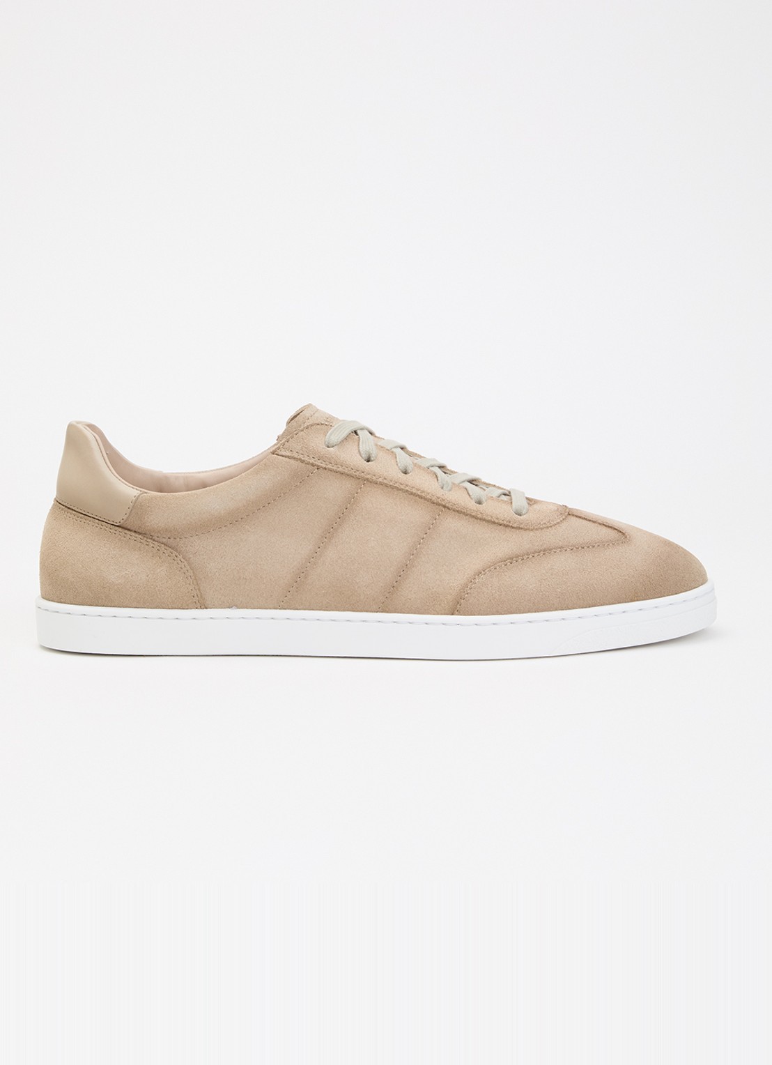 Magnanni Sneaker van suéde  - voorkant beige