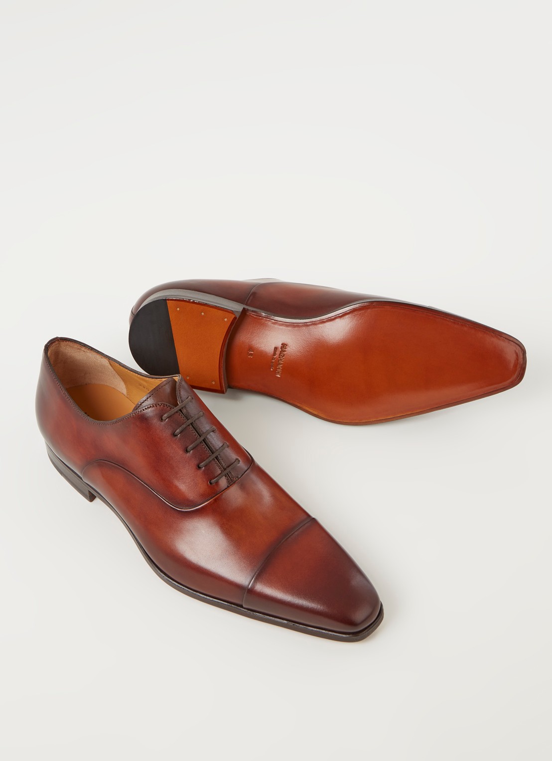 Magnanni Veterschoen van leer - detail 3 cognac