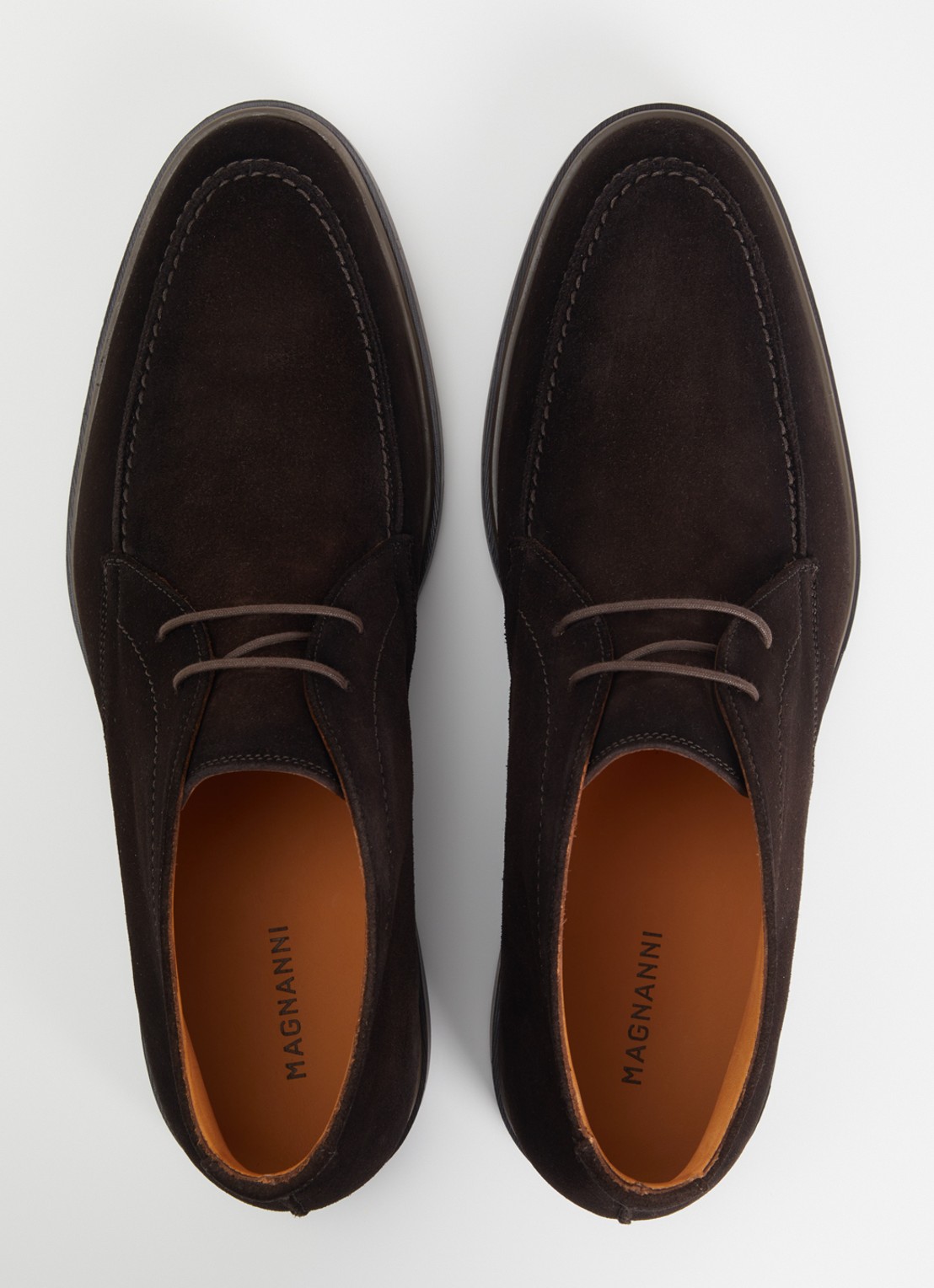 Magnanni Veterschoen van suède - detail 3 donkerbruin
