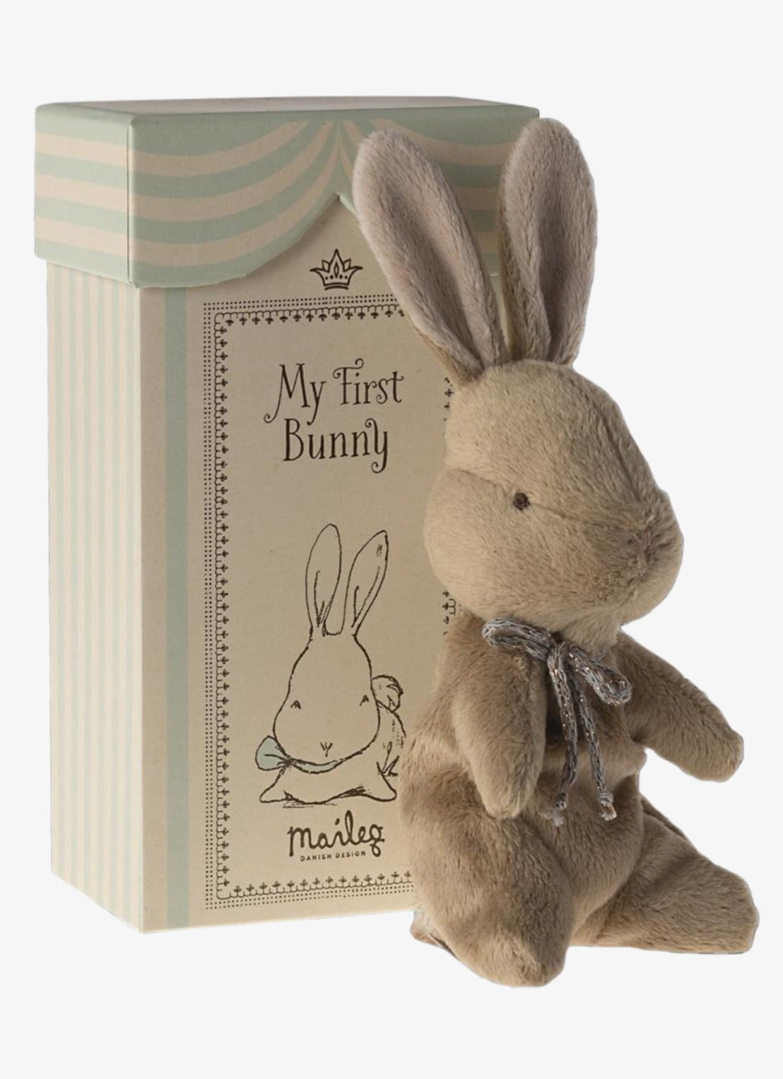 Maileg My first bunny knuffel konijn 19 cm - detail 3 lichtbruin