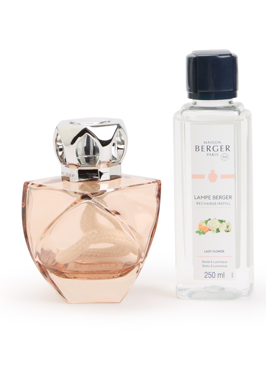 Maison Berger Eternity Nude Lampe Berger giftset met navulling 250 ml - voorkant beige