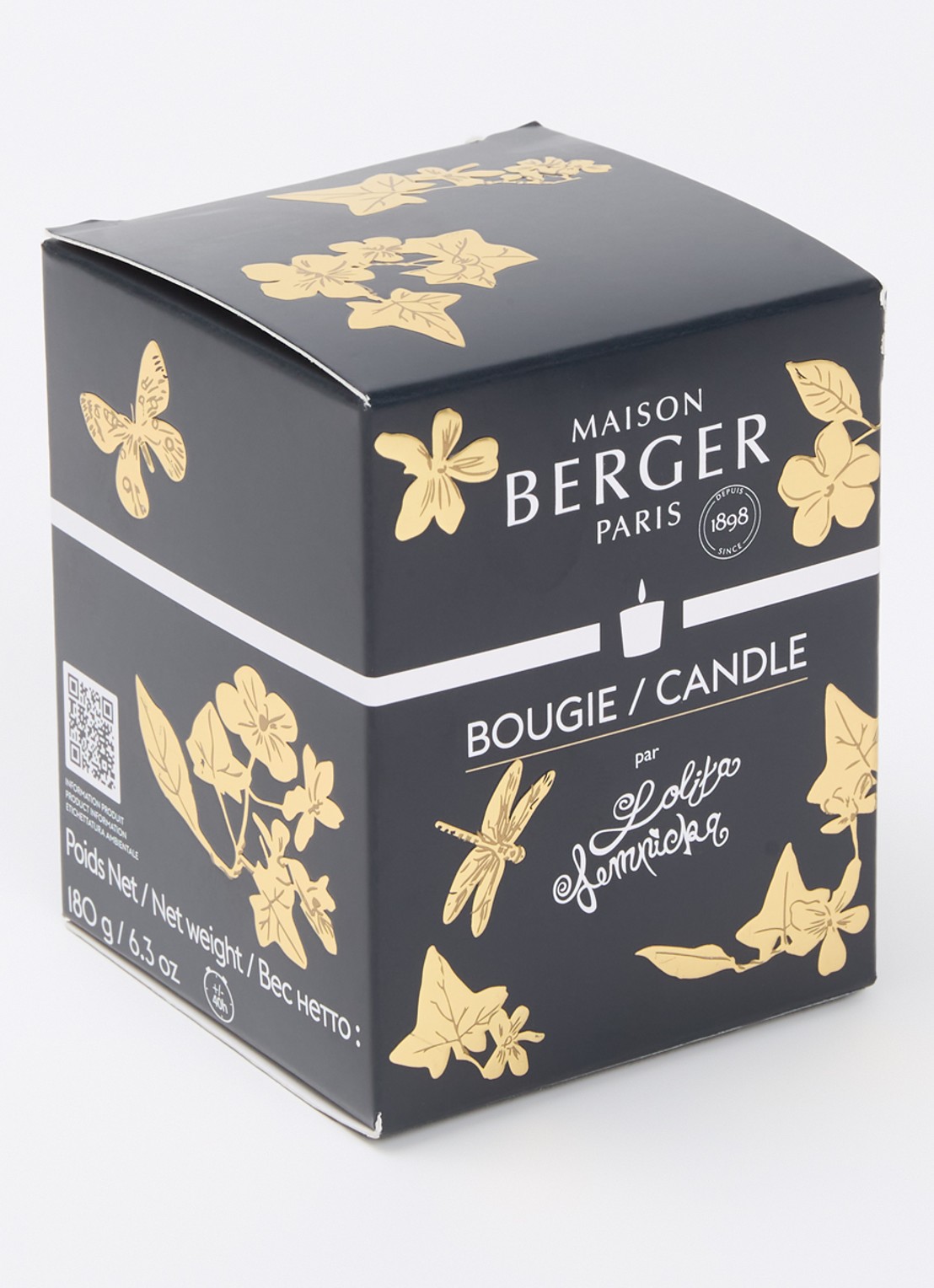 Maison Berger Lolita Lempicka geurkaars 180 gram - voorkant 2 zwart