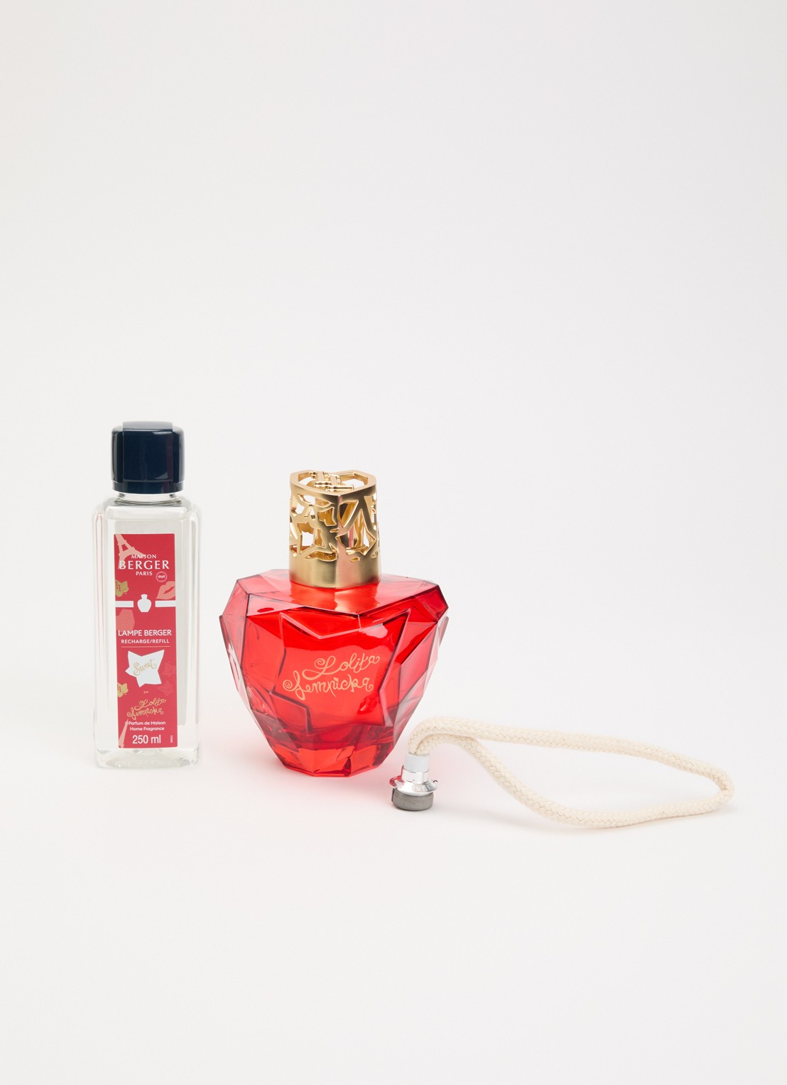 Maison Berger Lolita Lempicka Sweet Lampe Berger met navulling in giftset - detail rood