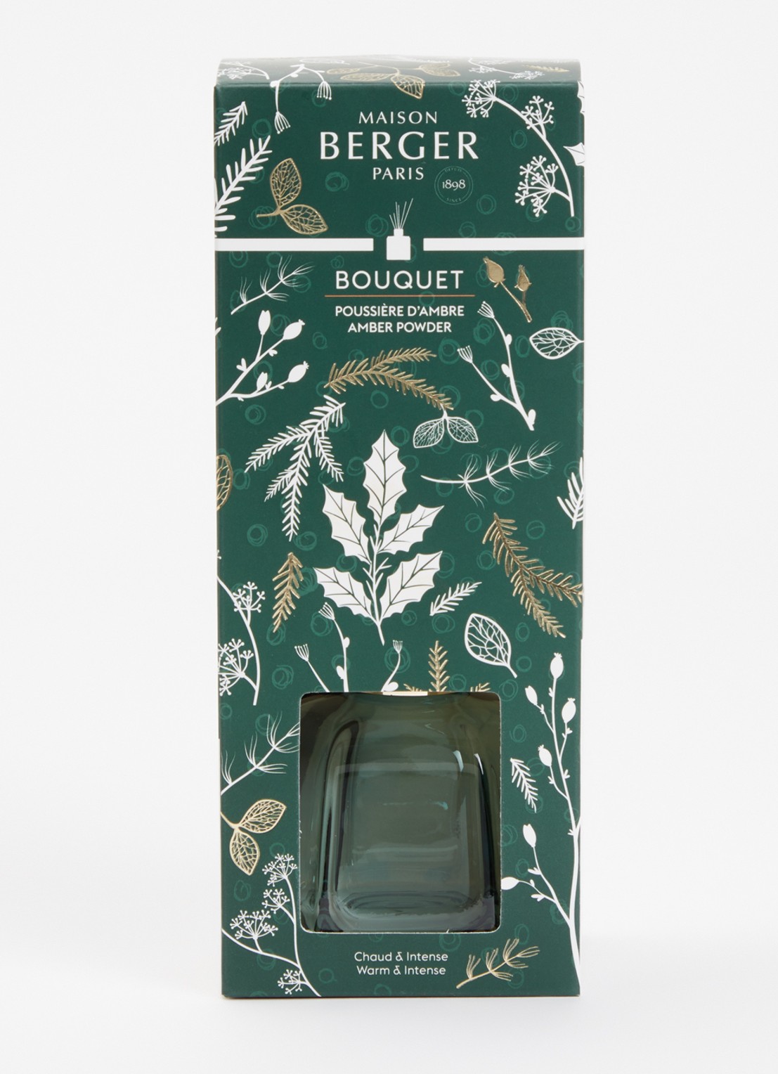 Maison Berger Magical Vert Poussière d'Ambre geurstokjes 150 ml - voorkant 2 groen