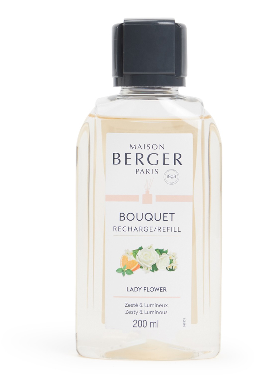 Maison Berger Navulling Parfumsticks Lady flower 20 cl - voorkant lichtroze