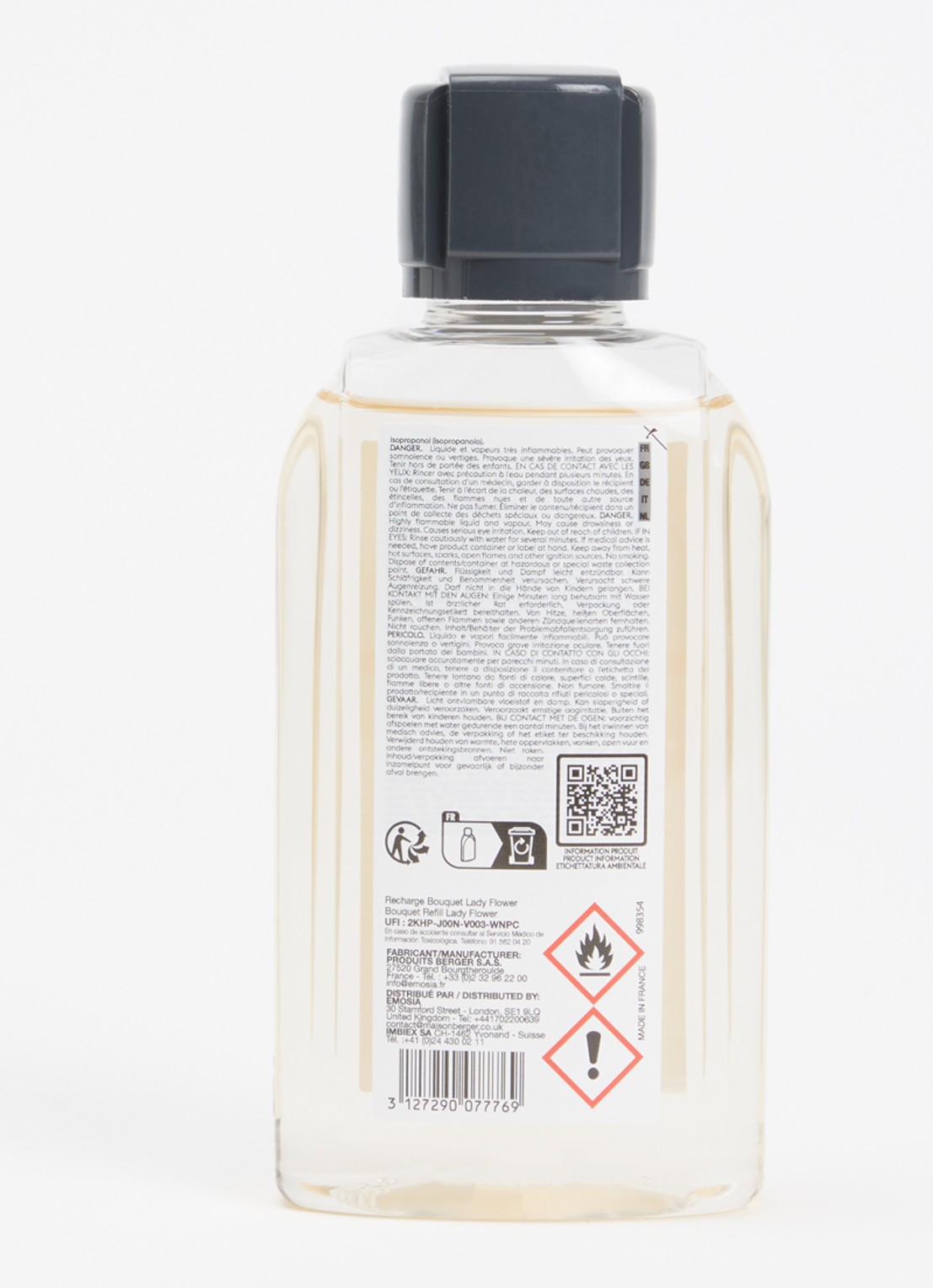 Maison Berger Navulling Parfumsticks Lady flower 20 cl - voorkant 2 lichtroze