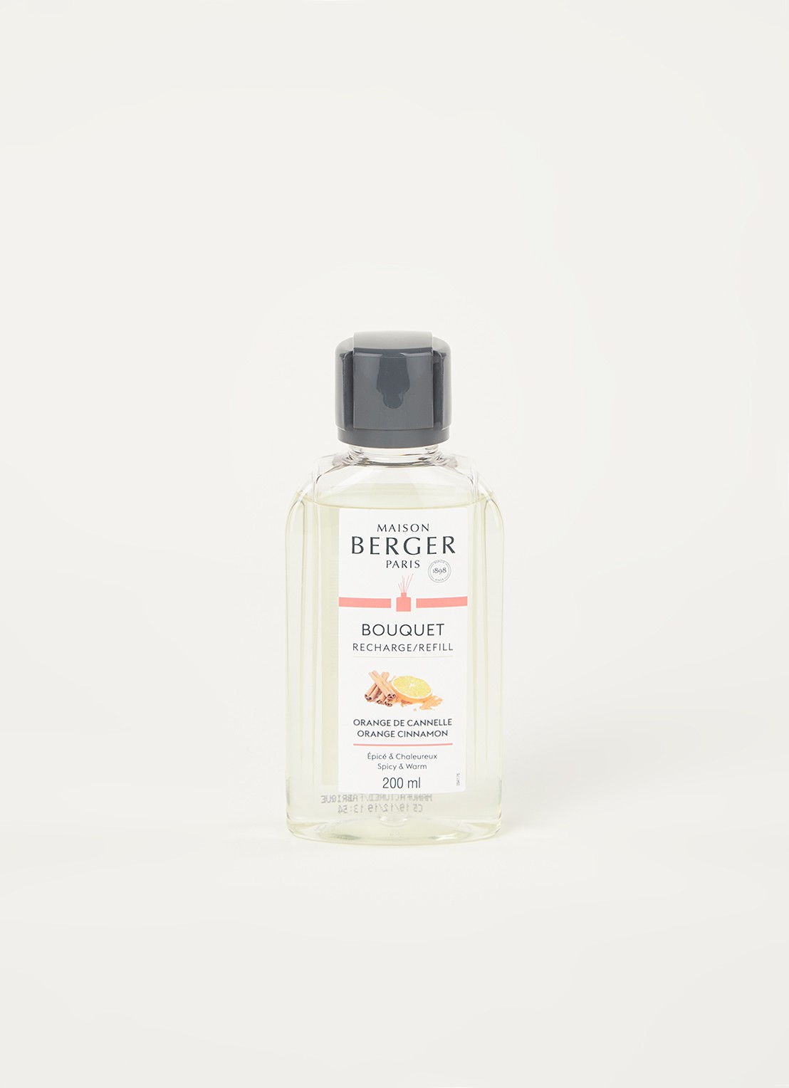 Maison Berger Orange de Cannelle navulling voor geurdiffuser 200 ml - voorkant 2 transparant