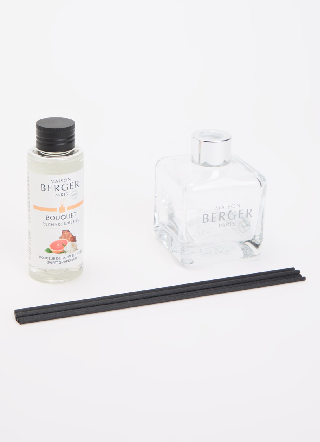 Maison Berger Sweet Grapefruit geurstokjes met navulling 100 ml  - voorkant 2 wit