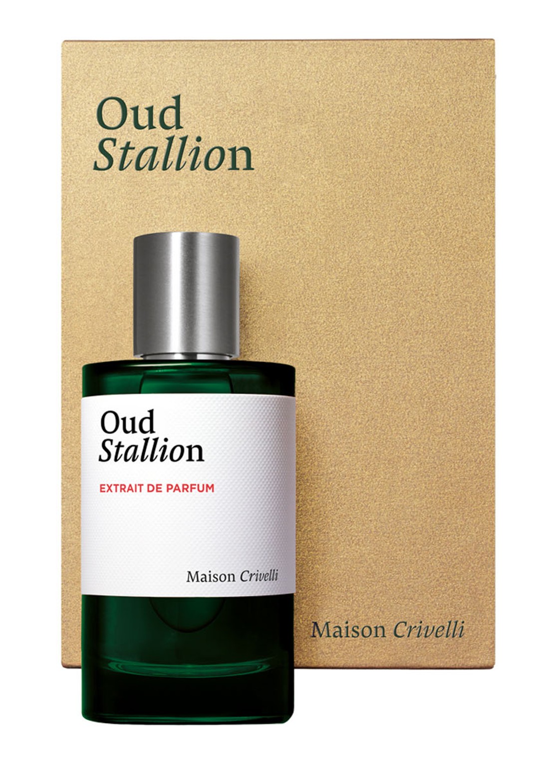Maison Crivelli Oud Stallion Extrait de Parfum  - voorkant 2 beige