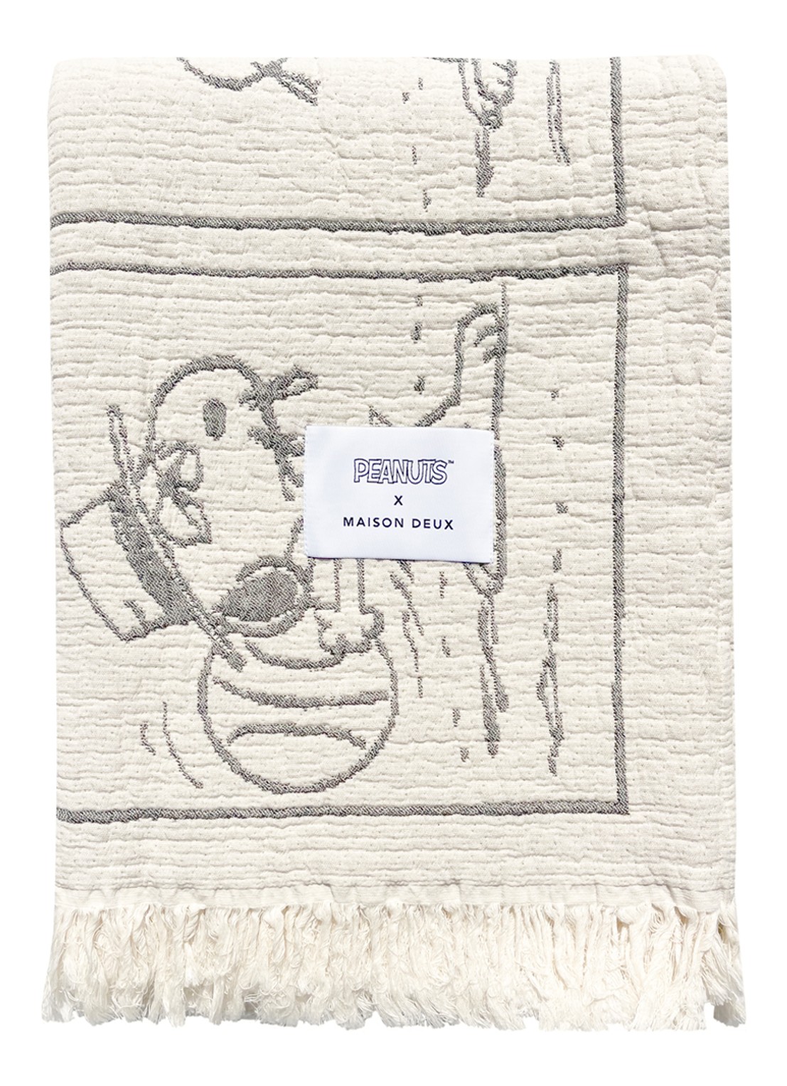 Maison Deux Dessert plaid 130 x 200 cm - voorkant creme