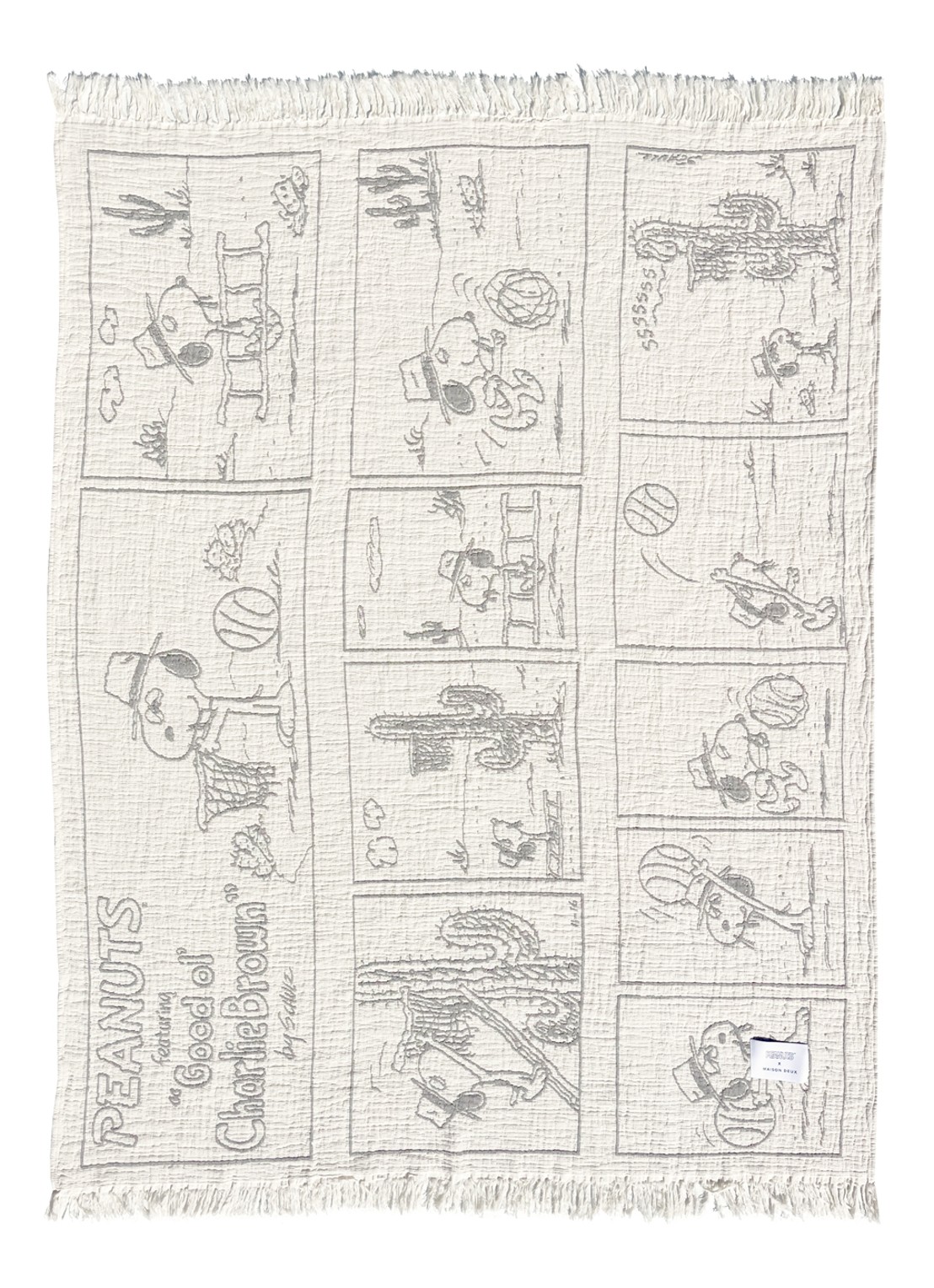 Maison Deux Dessert plaid 130 x 200 cm - voorkant 2 creme