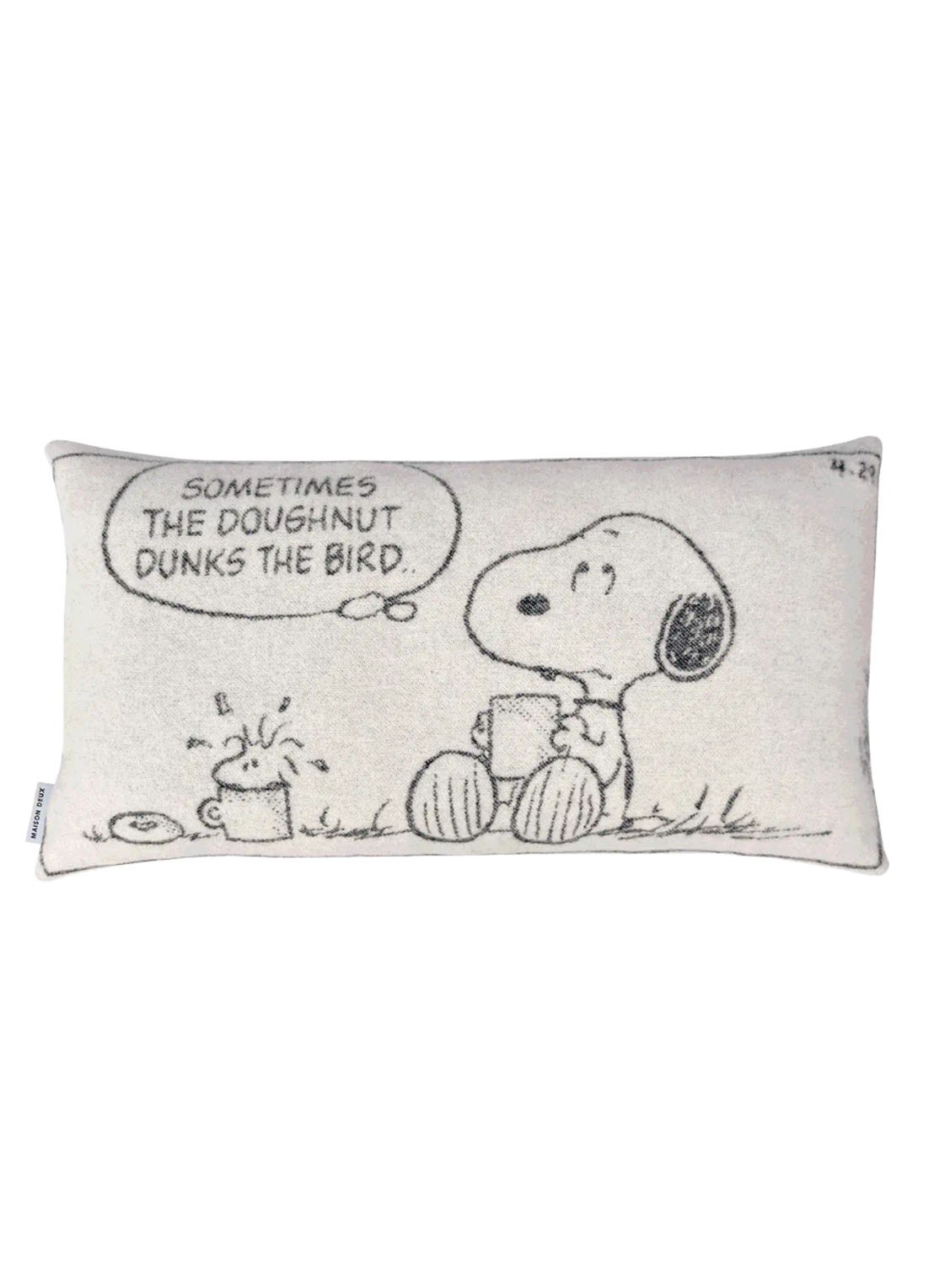 Maison Deux Donut sierkussenhoes 90 x 50 cm - voorkant 2 zwart