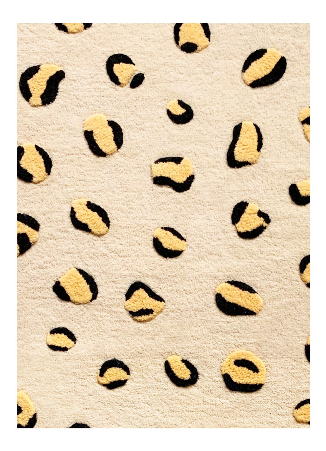 Maison Deux Leopard Large vloerkleed 120 x 180 cm - detail 2 beige