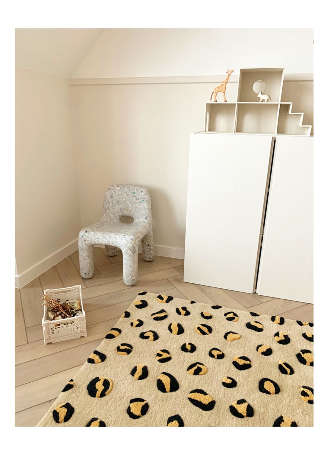 Maison Deux Leopard Large vloerkleed 120 x 180 cm - detail 3 beige