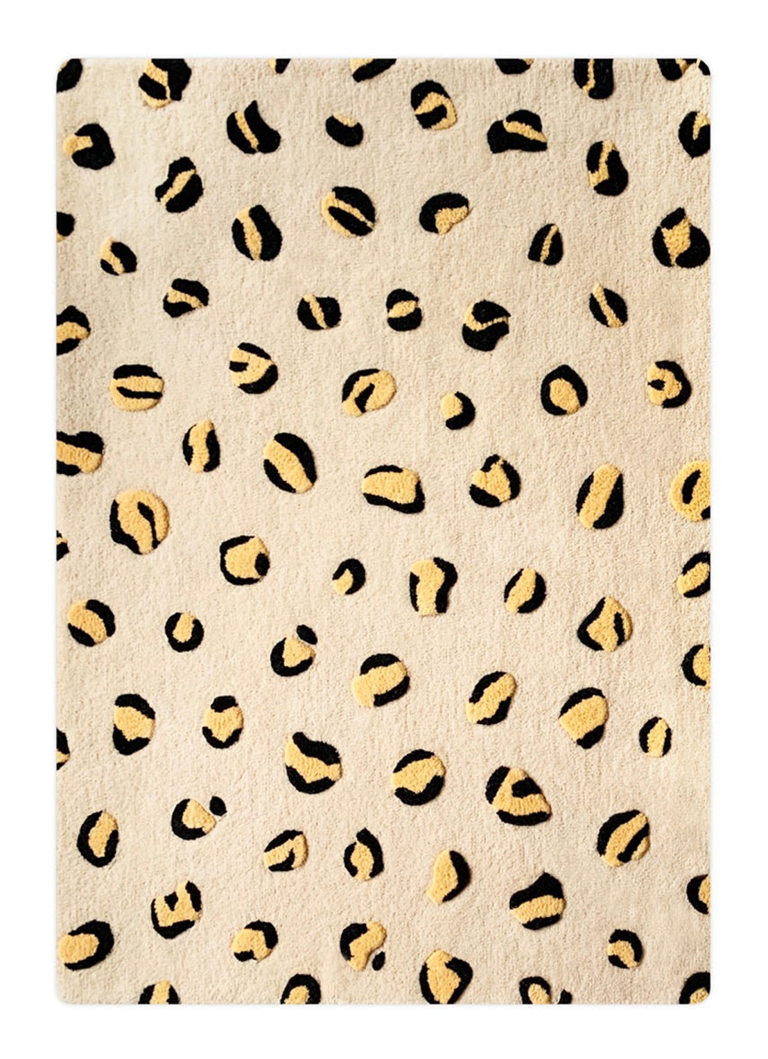 Maison Deux Leopard small vloerkleed 80 x 120 cm - voorkant 4 beige
