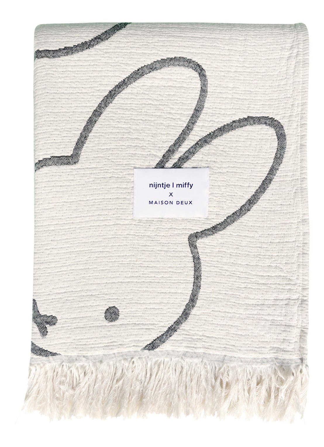 Maison Deux Miffy plaid 130 x 200 cm - voorkant creme