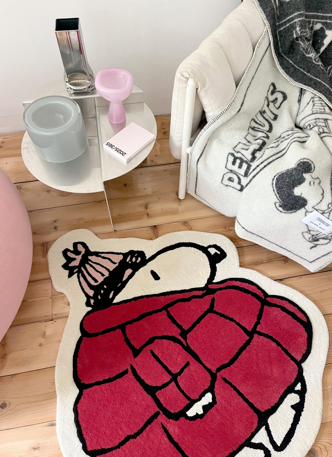 Maison Deux Peanuts plaid 130 x 200 cm - detail 2 creme
