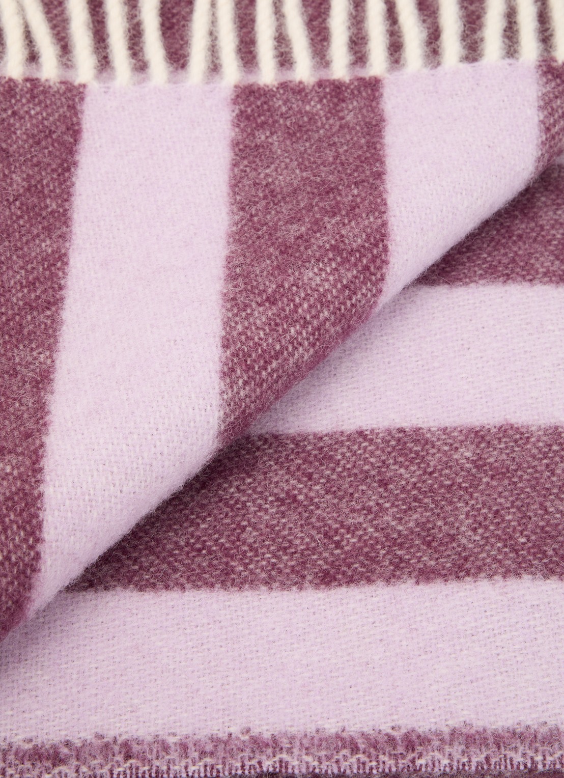 Maison Deux Plaid van wol 130 x 200 cm - detail 3 blauw