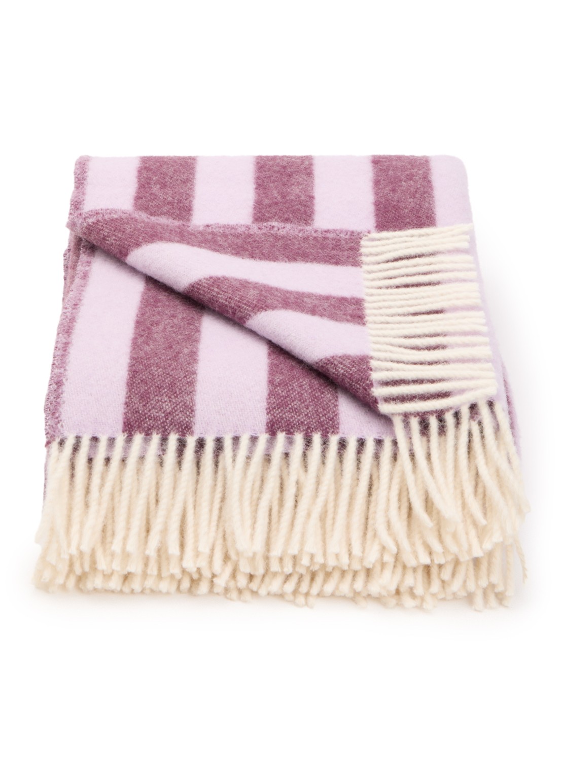Maison Deux Plaid van wol 130 x 200 cm - voorkant blauw