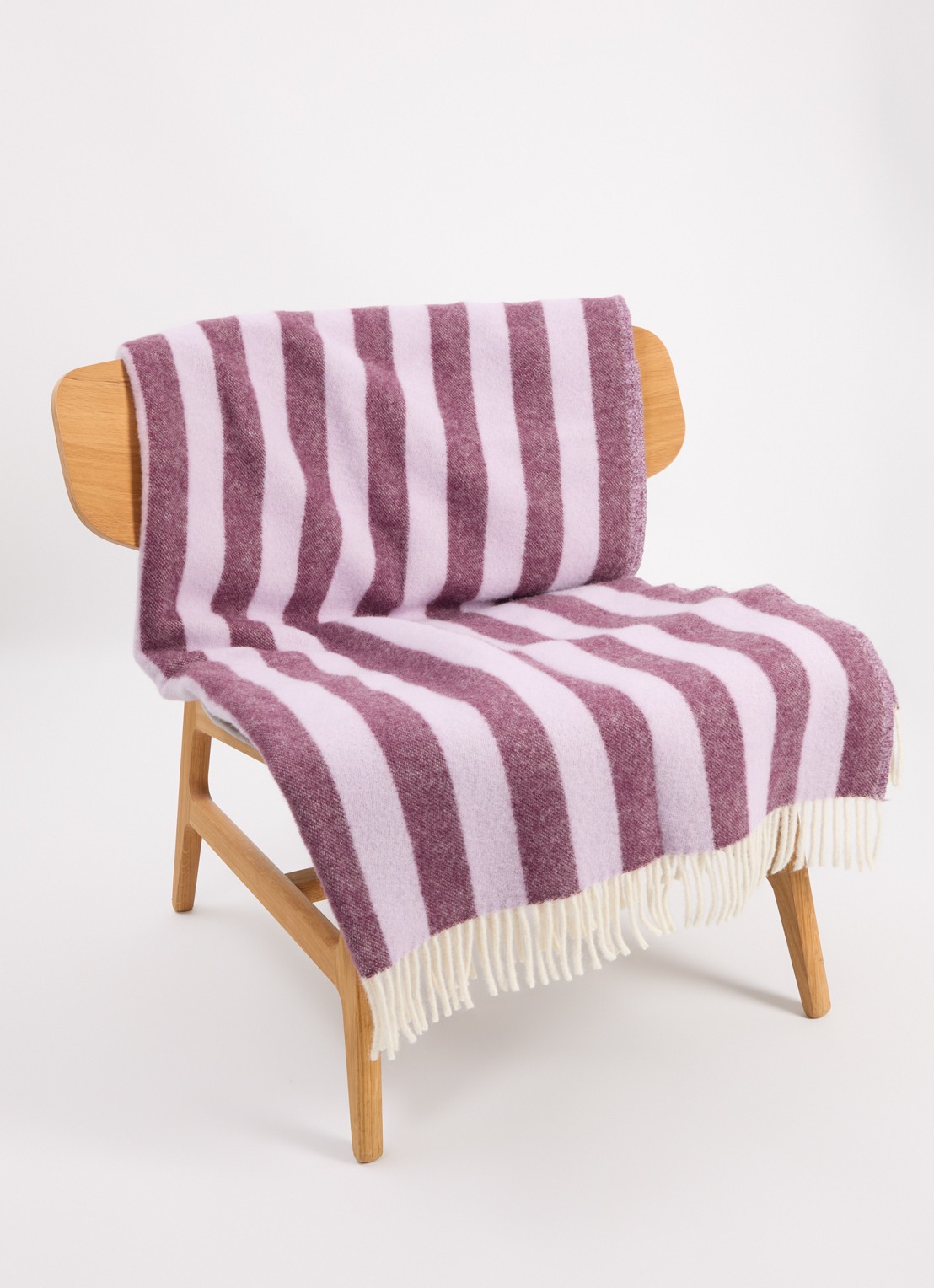 Maison Deux Plaid van wol 130 x 200 cm - voorkant 2 blauw