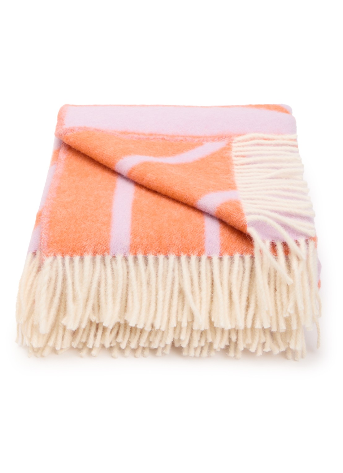 Maison Deux Plaid van wol 130 x 200 cm - voorkant rood