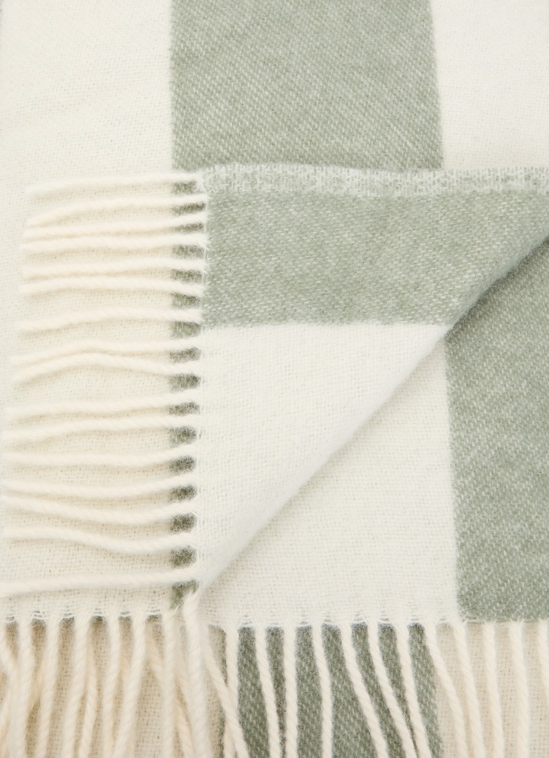 Maison Deux Plaid van wol 130 x 200 cm - detail 3 blauw
