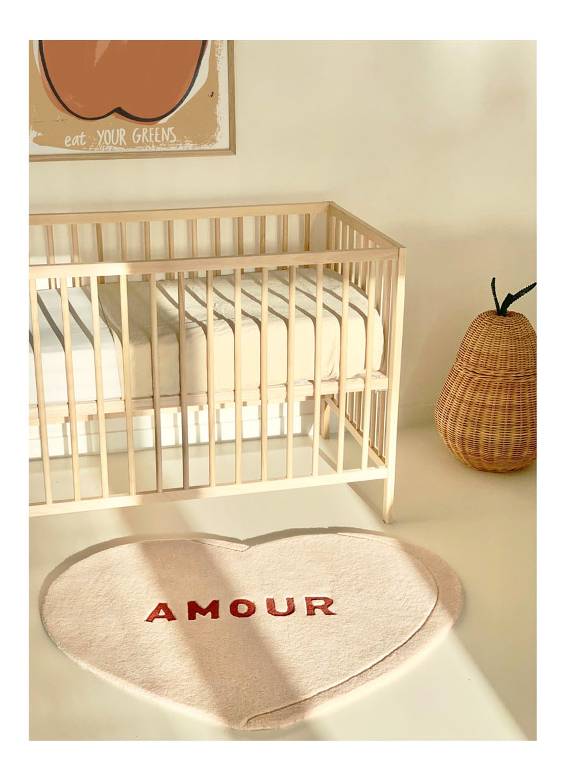 Maison Deux Snoephartje vloerkleed 100 x 80 cm - voorkant 4 lichtroze