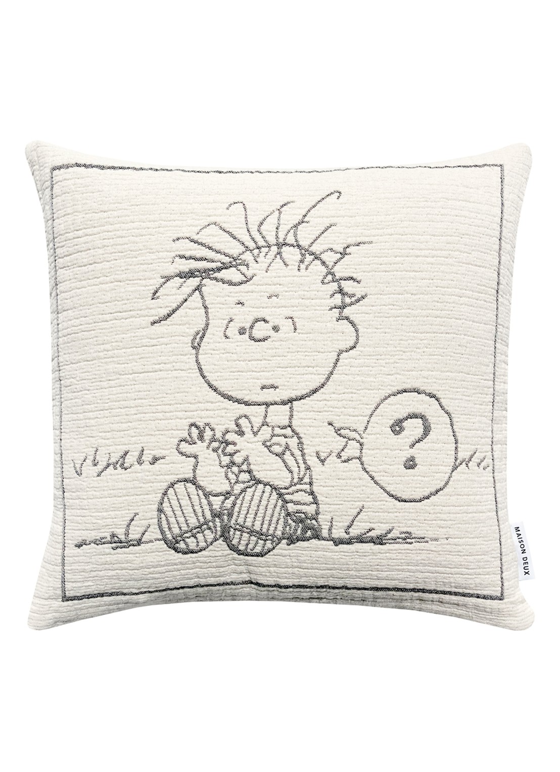 Maison Deux Zeppelin sierkussenhoes 50 x 50 cm - voorkant 2 creme