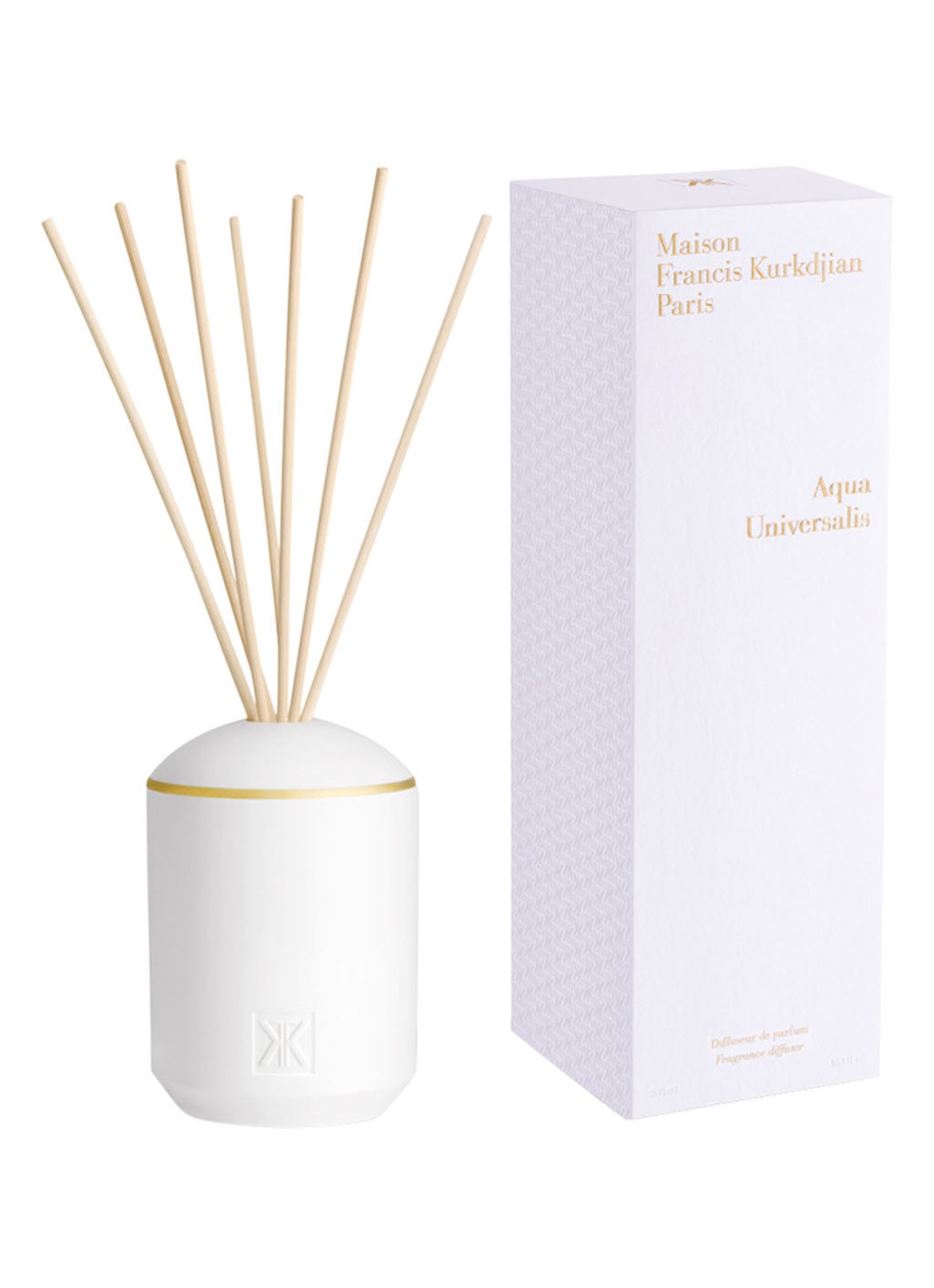 Maison Francis Kurkdjian Aqua Universalis Fragrance Diffuser Set - geurstokjes - voorkant 3 beige