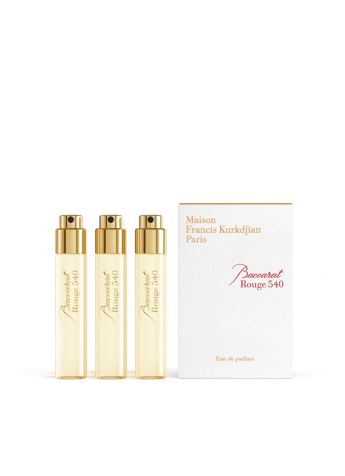 Maison Francis Kurkdjian Baccarat Rouge 540 Eau de Parfum - navulling set van 3 - voorkant undefined