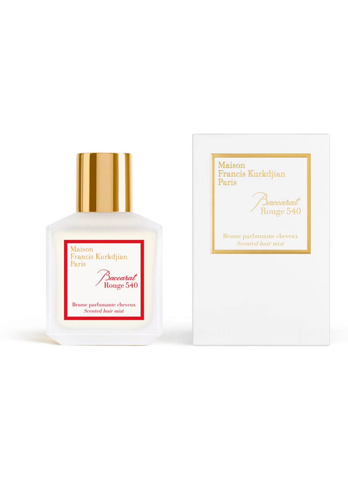 Maison Francis Kurkdjian Baccarat Rouge 540 Hairmist - haarparfum - voorkant 3 undefined