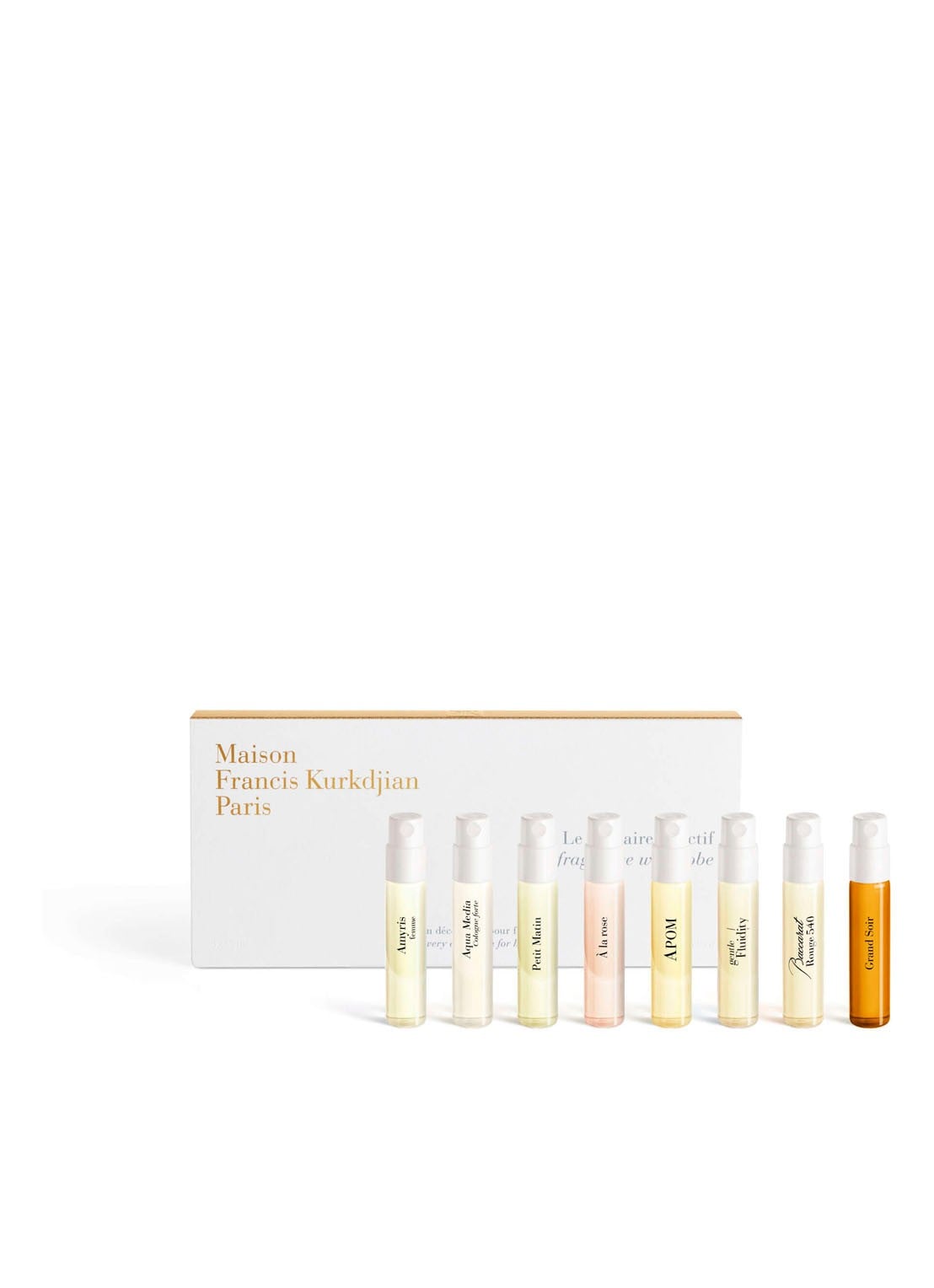 Maison Francis Kurkdjian Mini Fragrance Wardrobe For Her - geuren set - voorkant 2 beige