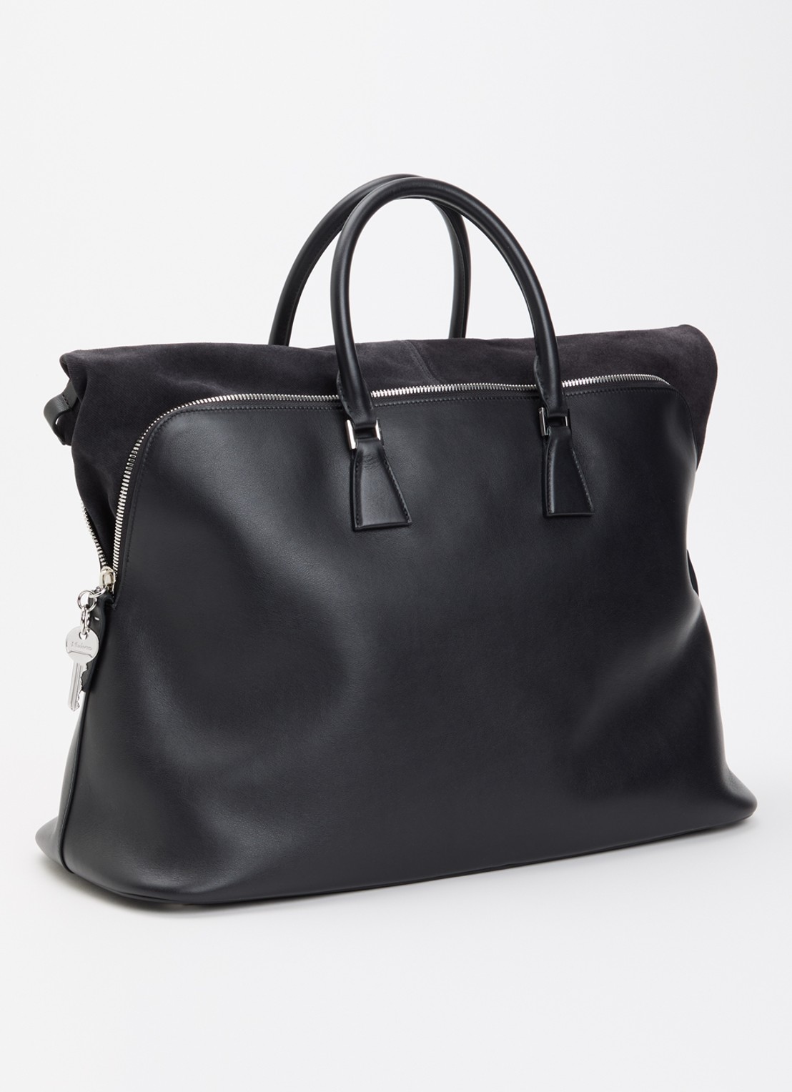 Maison Margiela 5ac XL Soft handtas van kalfsleer met afneembare schouderriem - achterkant zwart