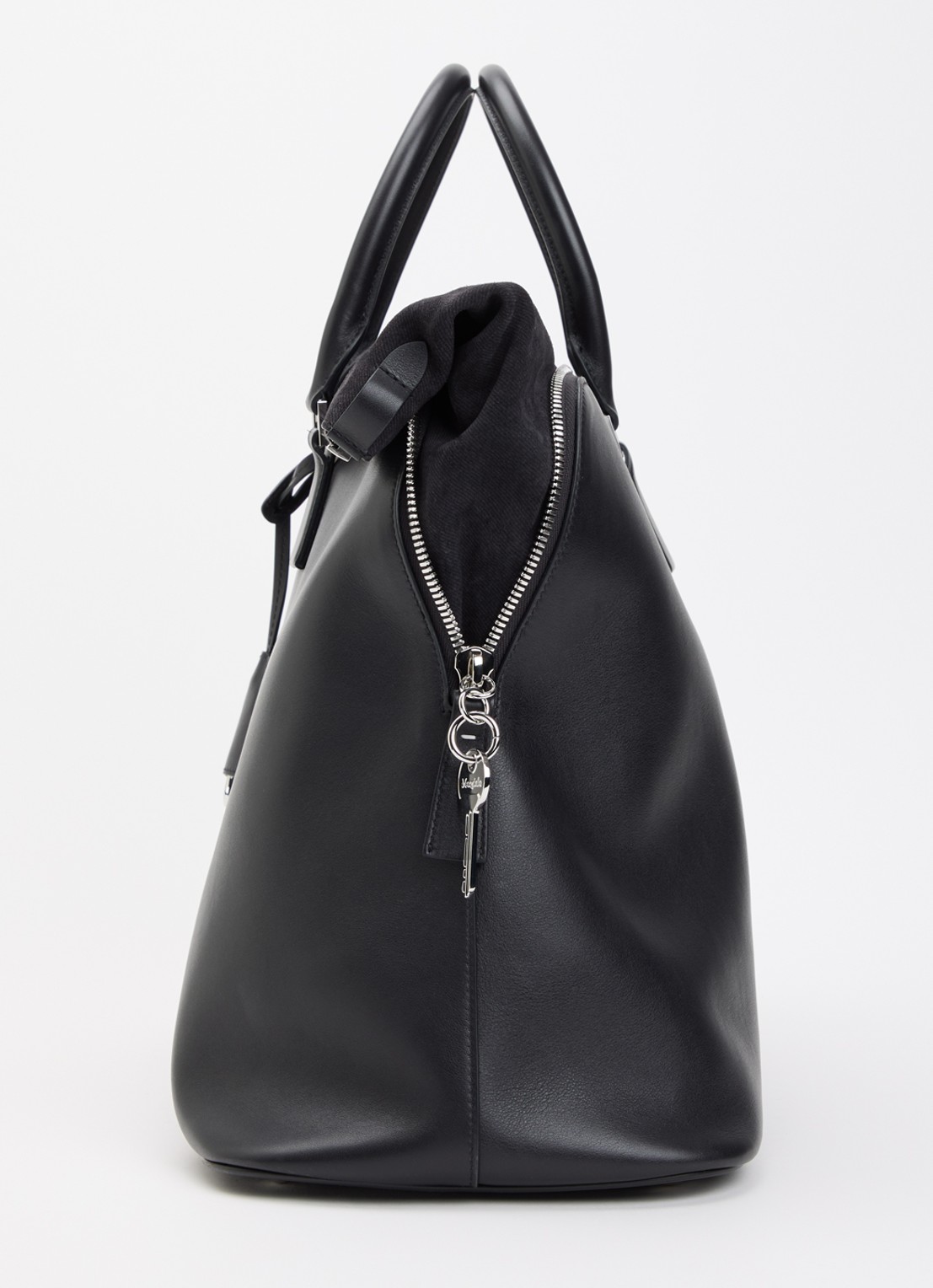 Maison Margiela 5ac XL Soft handtas van kalfsleer met afneembare schouderriem - detail 3 zwart