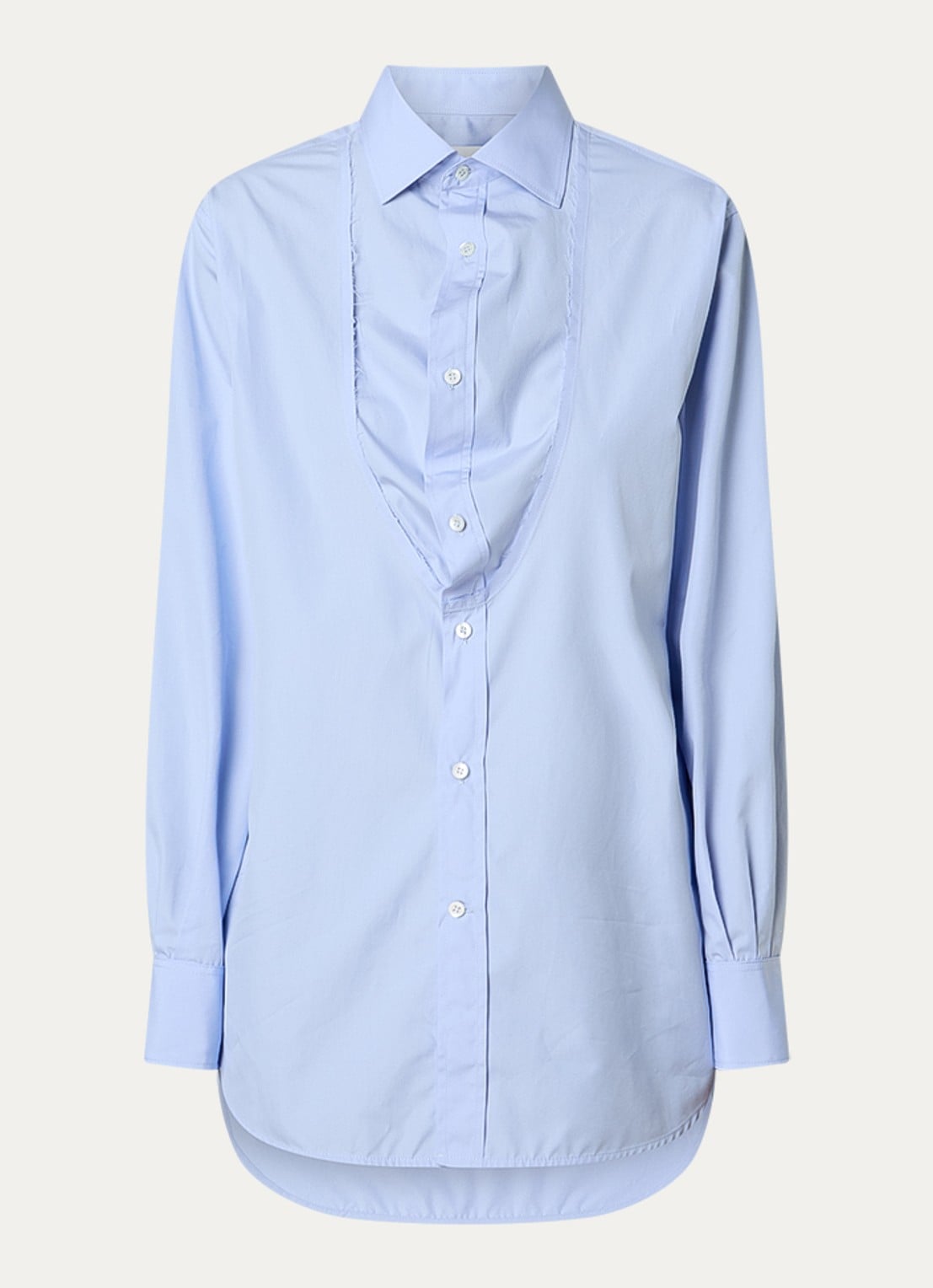 Maison Margiela Blouse met kraag - voorkant 3 blauw