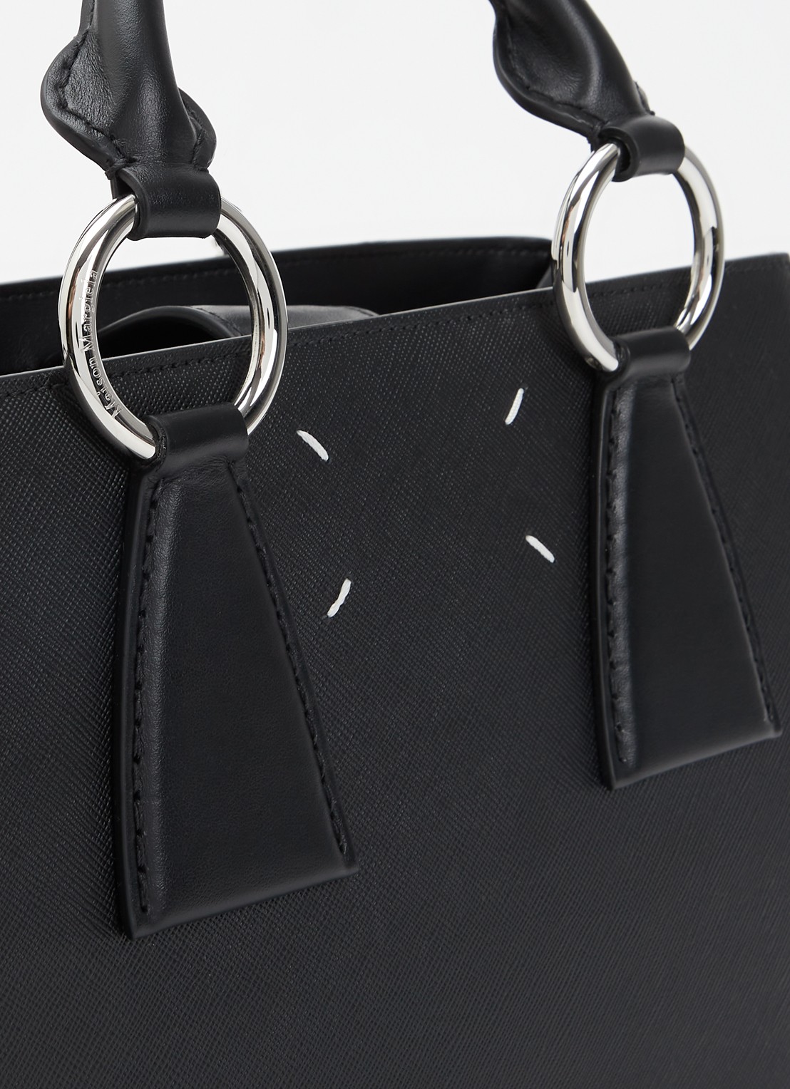 Maison Margiela Doll handtas van kalfsleer met afneembare schouderriem - detail 7 zwart