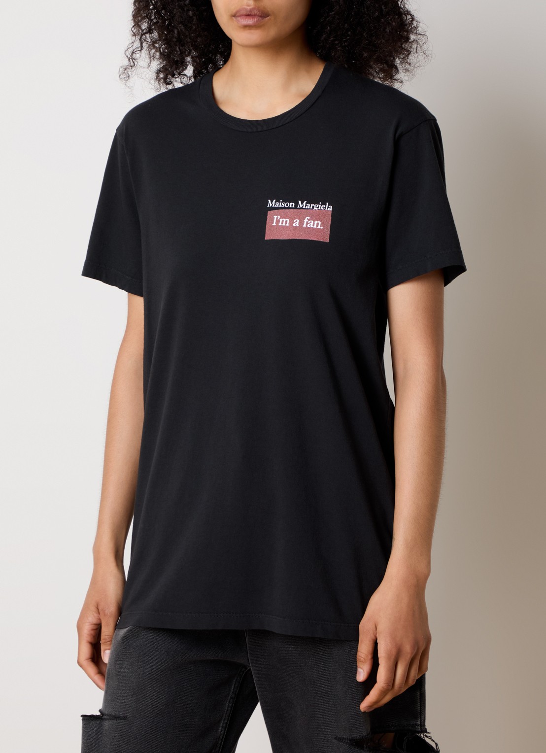 Maison Margiela Fan T-shirt met logo - detail 3 zwart