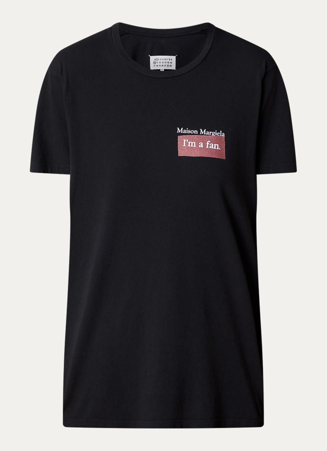 Maison Margiela Fan T-shirt met logo - voorkant zwart