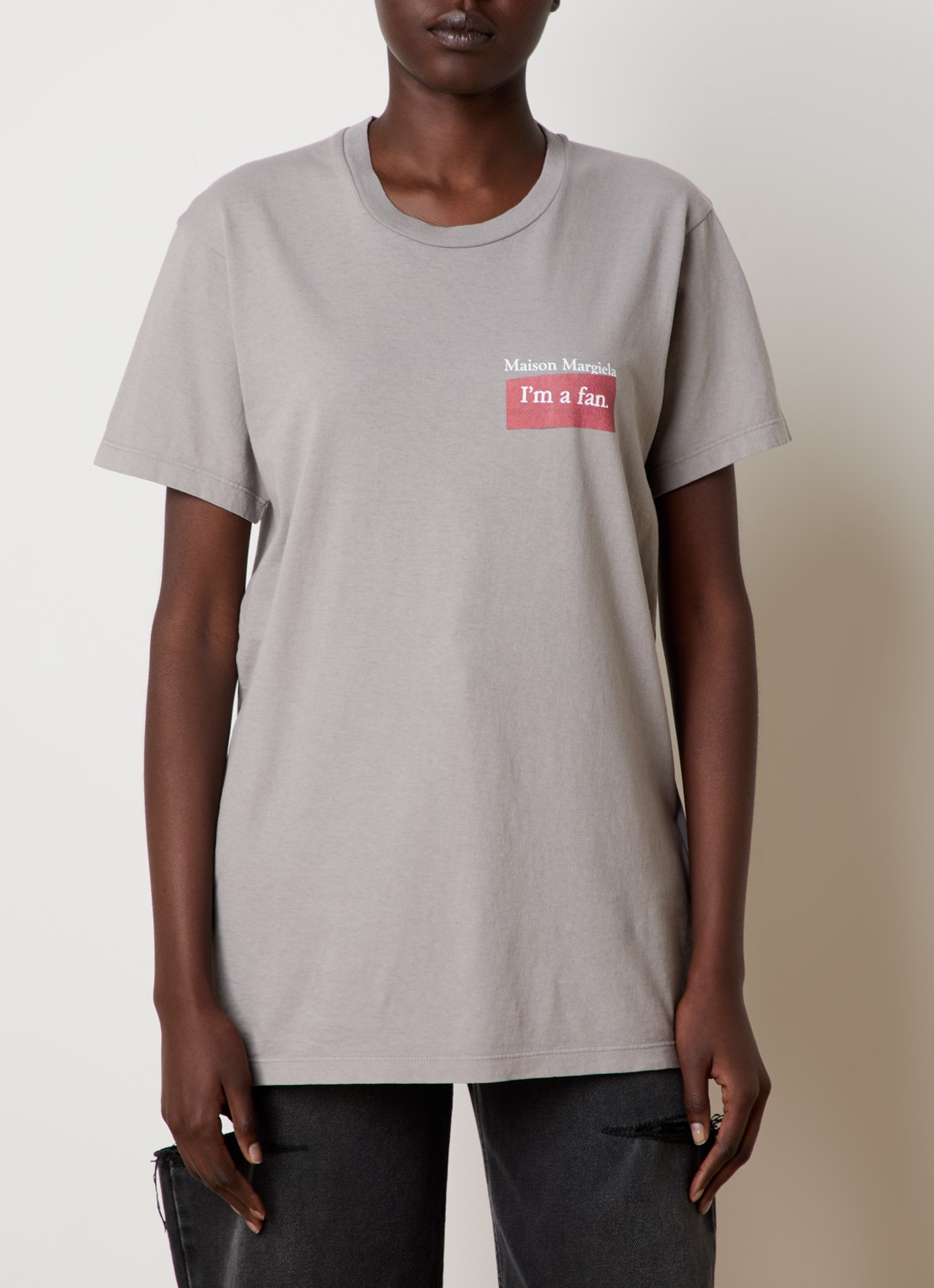 Maison Margiela Fan T-shirt met logo - detail 3 grijs