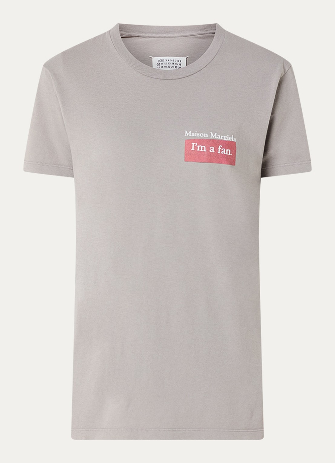 Maison Margiela Fan T-shirt met logo - voorkant grijs
