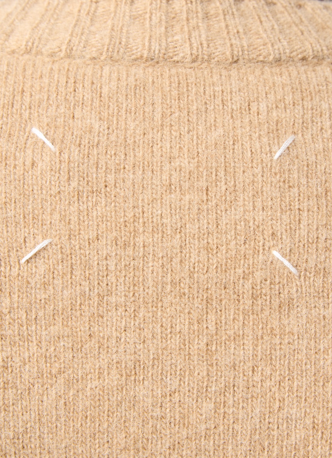 Maison Margiela Fijngebreid vest van wol - detail 2 bruin