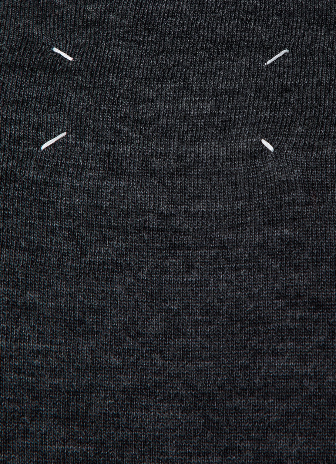 Maison Margiela Fijngebreide trui in wolblend met gemêleerd dessin - detail 4 antraciet