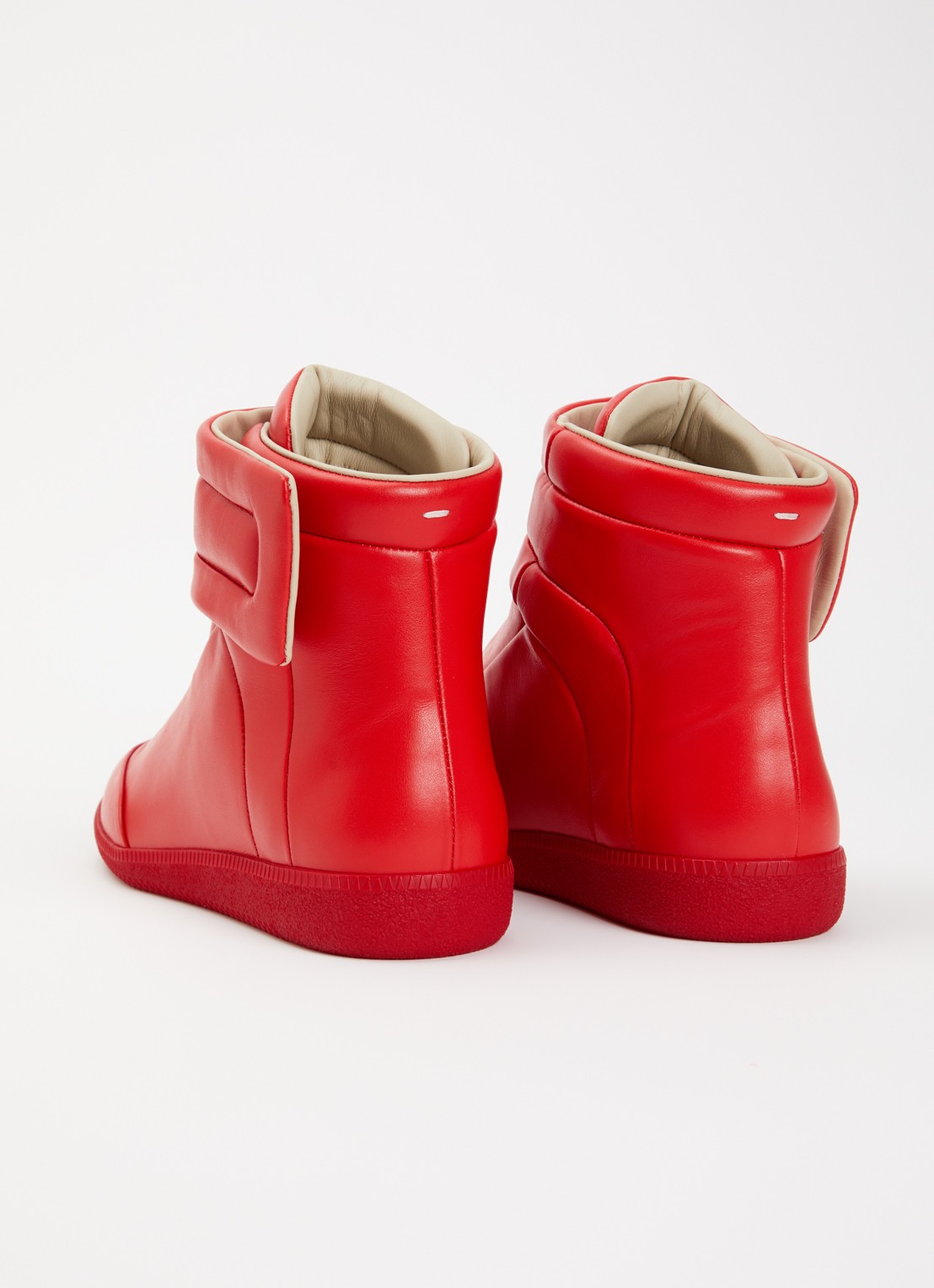 Maison Margiela Future sneaker van kalfsleer - achterkant 2 rood